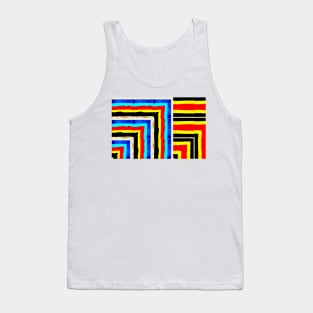 Colourful Vertical Stripes both ways Tank Top